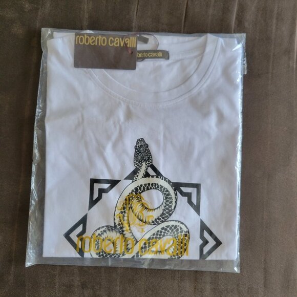 NWT ROBERTO CAVALLI MENS GRAPHIC TEE SIZE S - Picture 2 of 10
